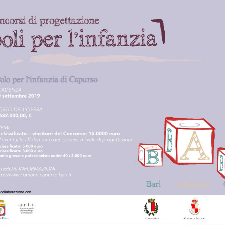 Concorso di progettazione per il Polo dell’Infanzia di Capurso